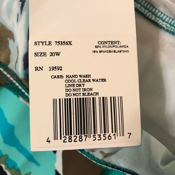 NWT Castaway Tropical One piece Swimsuit - Picture 7 of 9